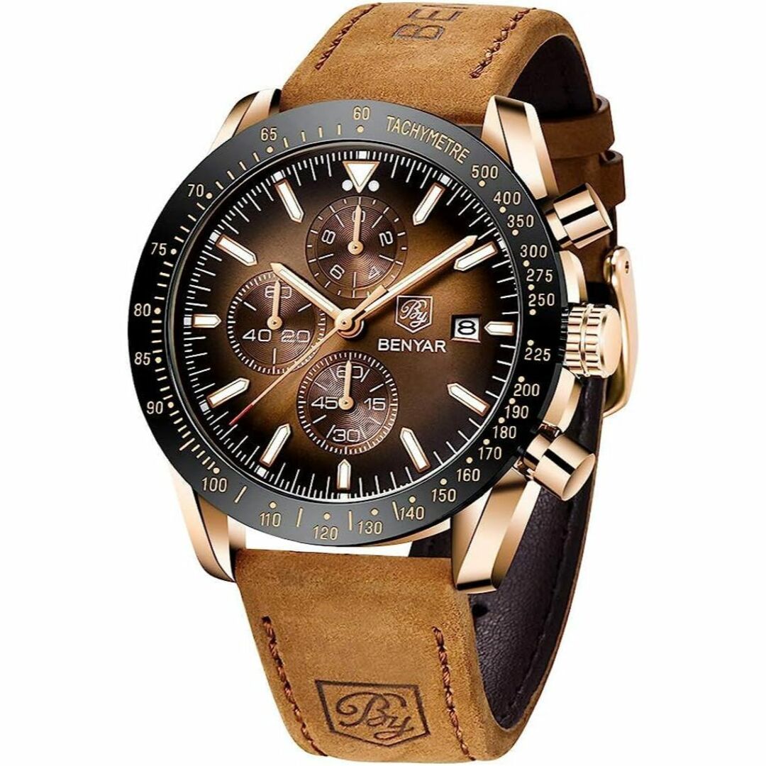 【色: ブラウン】BENYAR AKNIGHT 腕時計 メンズ おしゃれ 時計  メンズの時計(その他)の商品写真