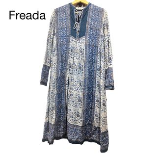 フリークスストア(FREAK'S STORE)の【格安】Freada フリーダ ワンピース　青　ブルー(ロングワンピース/マキシワンピース)