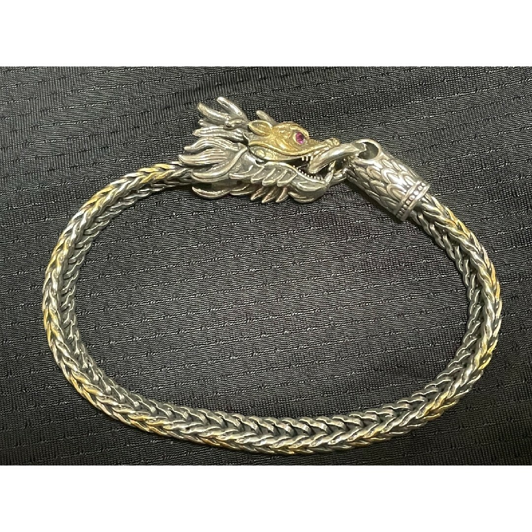 高級！！シルバー　925 刻印　龍　ブレスレット メンズのアクセサリー(ブレスレット)の商品写真