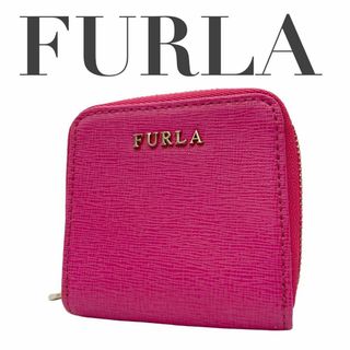 フルラ(Furla)の美品　FURLA フルラ　w2 コインケース　コンパクト　ピンク　ゴールド金具(コインケース)