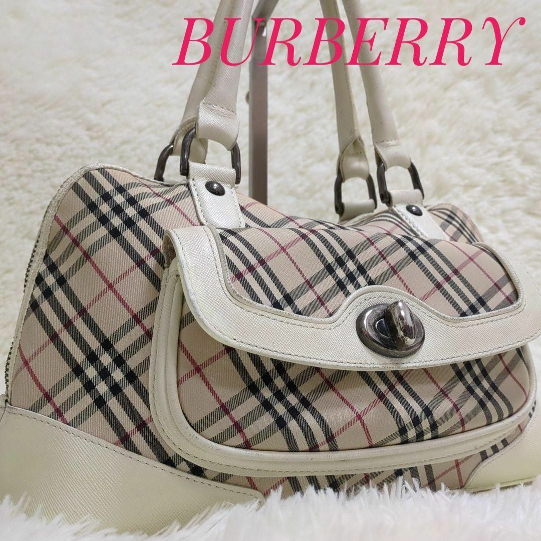 BURBERRY(バーバリー)の✨希少品✨　バーバリー　ノバチェック　ミニボストン　ターンロック　vintage レディースのバッグ(ボストンバッグ)の商品写真