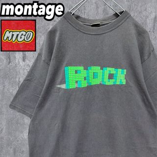 モンタージュ(montage)のmontage プリントTシャツ ROCK ビッグロゴ ヴィンテージ古着 L(Tシャツ/カットソー(半袖/袖なし))