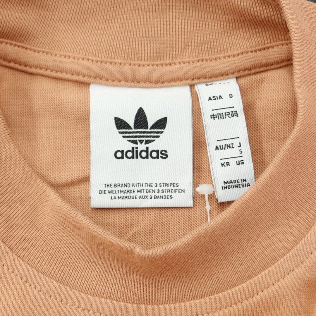 adidas(アディダス)の【中古】アディダス adidas コットン クルーネック 半袖Ｔシャツ ピンクベージュ【サイズS】【レディース】 レディースのトップス(Tシャツ(半袖/袖なし))の商品写真