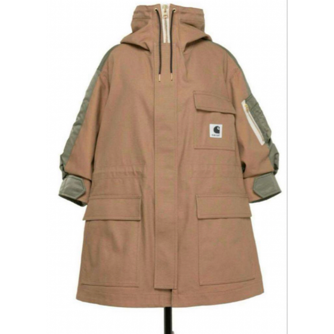 sacai(サカイ)の【新品未使用/サイズ1】　サカイ　カーハートsacai carhartt　コート レディースのジャケット/アウター(ブルゾン)の商品写真