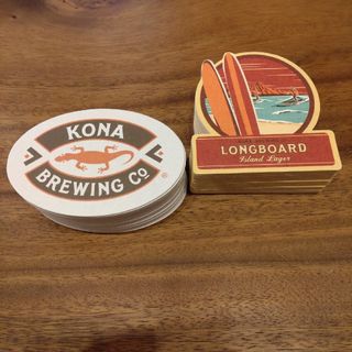 コナ(Kona)のハワイ　KONA BREWING  　ペーパーコースター2種類　計50枚(テーブル用品)