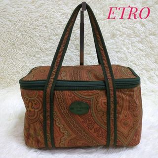 ETRO - ✨美品✨　ETRO　ペイズリー柄　ミニボストン　トートバッグ　ロゴ　折りたたみ可