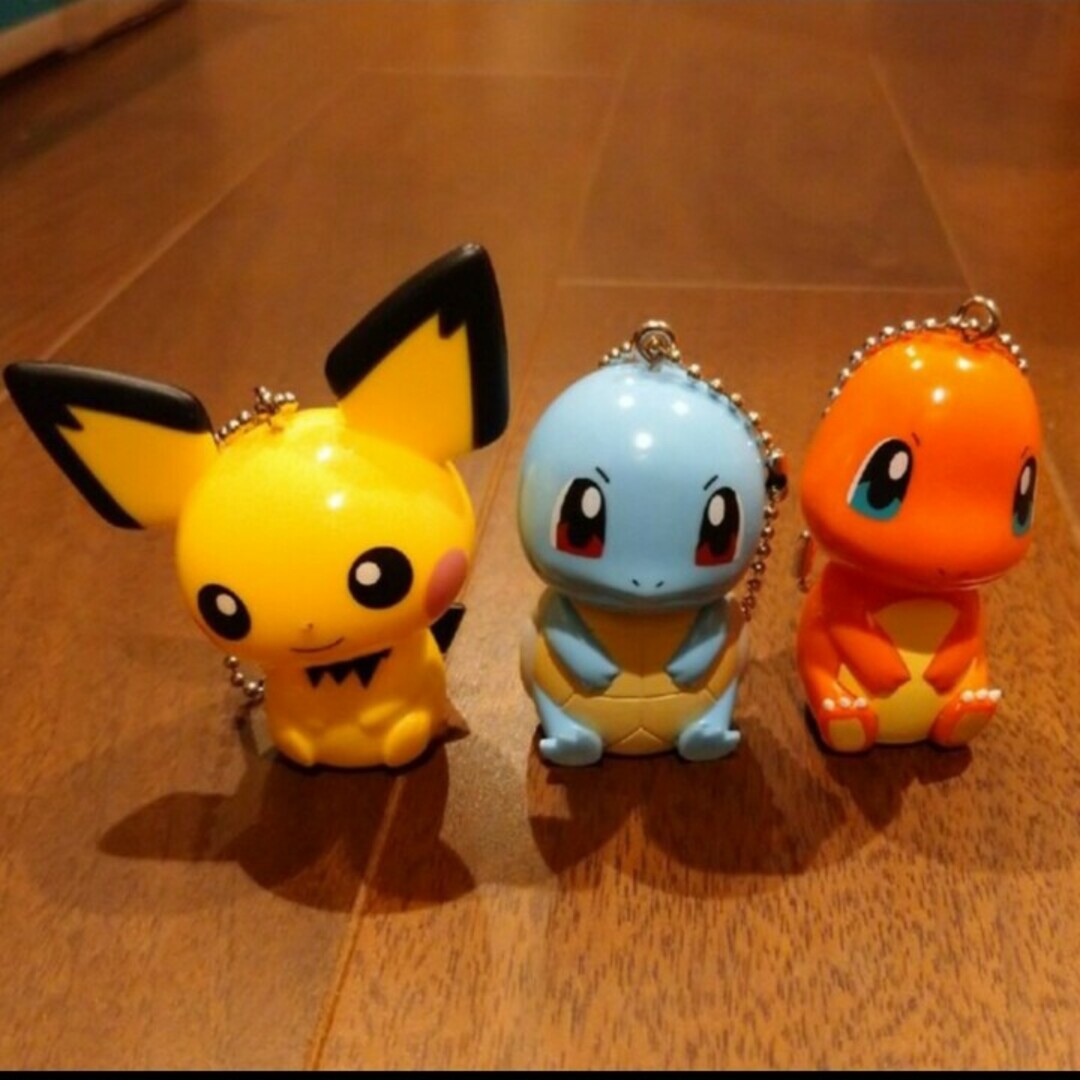 ポケモン(ポケモン)のポケットモンスター　ボブルヘッド　キーホルダー　３体 エンタメ/ホビーのアニメグッズ(キーホルダー)の商品写真