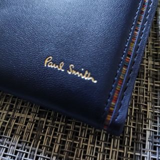 Paul Smith - ポールスミス 長財布 ストライプインセット マルチカラーストライプ 小銭入れ 紺