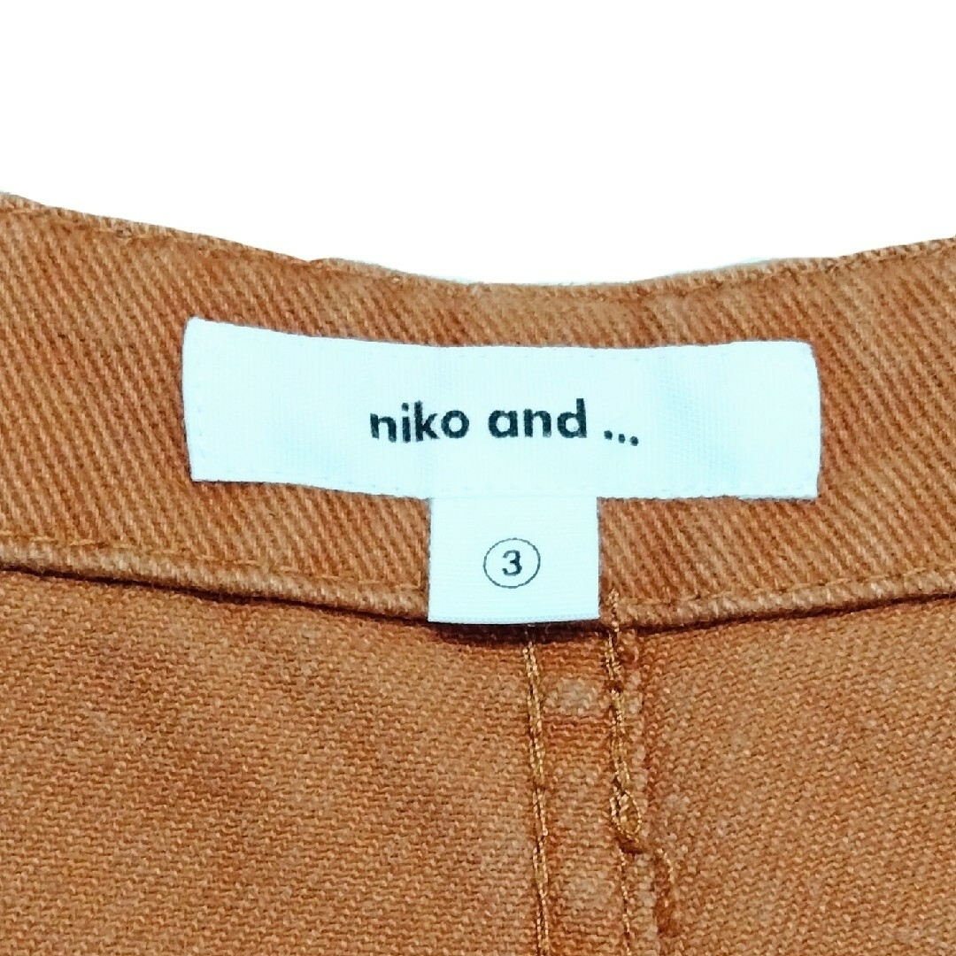 niko and...(ニコアンド)のniko and...  ニコアンド ダックワイド サロペット ブラウン M 3 レディースのパンツ(サロペット/オーバーオール)の商品写真