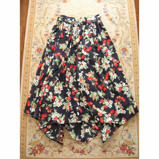クチュールブローチ(Couture Brooch)のクチュールブローチ チェリー＆ベリー花柄スカート Mサイズ(ロングスカート)