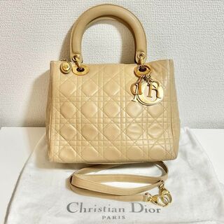 クリスチャンディオール(Christian Dior)のクリスチャンディオール レザーレディディオール 2WAY ショルダーハンドバッグ(ハンドバッグ)