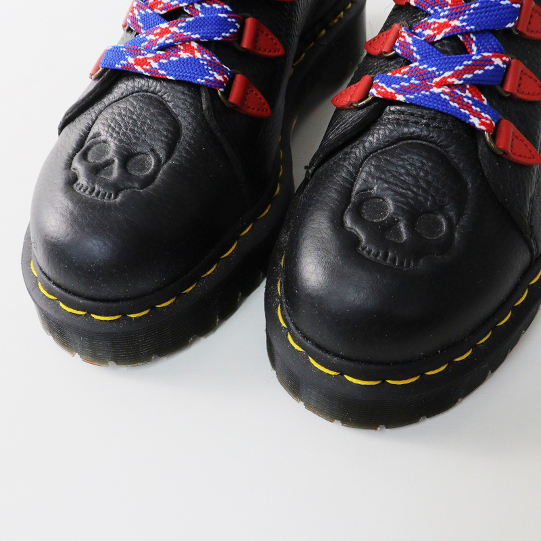 Dr.Martens(ドクターマーチン)の美品 ドクターマーチン Dr.Martens NYBERG 高級フラワー刺繍スカルエンボスナッパレザー8ホールブーツ UK6/純正紐替【2400013774956】 レディースの靴/シューズ(ブーツ)の商品写真