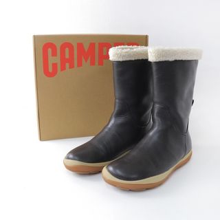 CAMPER - 極美品 カンペール CAMPER Peu Pista GORE-TEX GORE-TEX ペウピスタ ハーフブーツ 38/ブラック 約24cm【2400013770514】