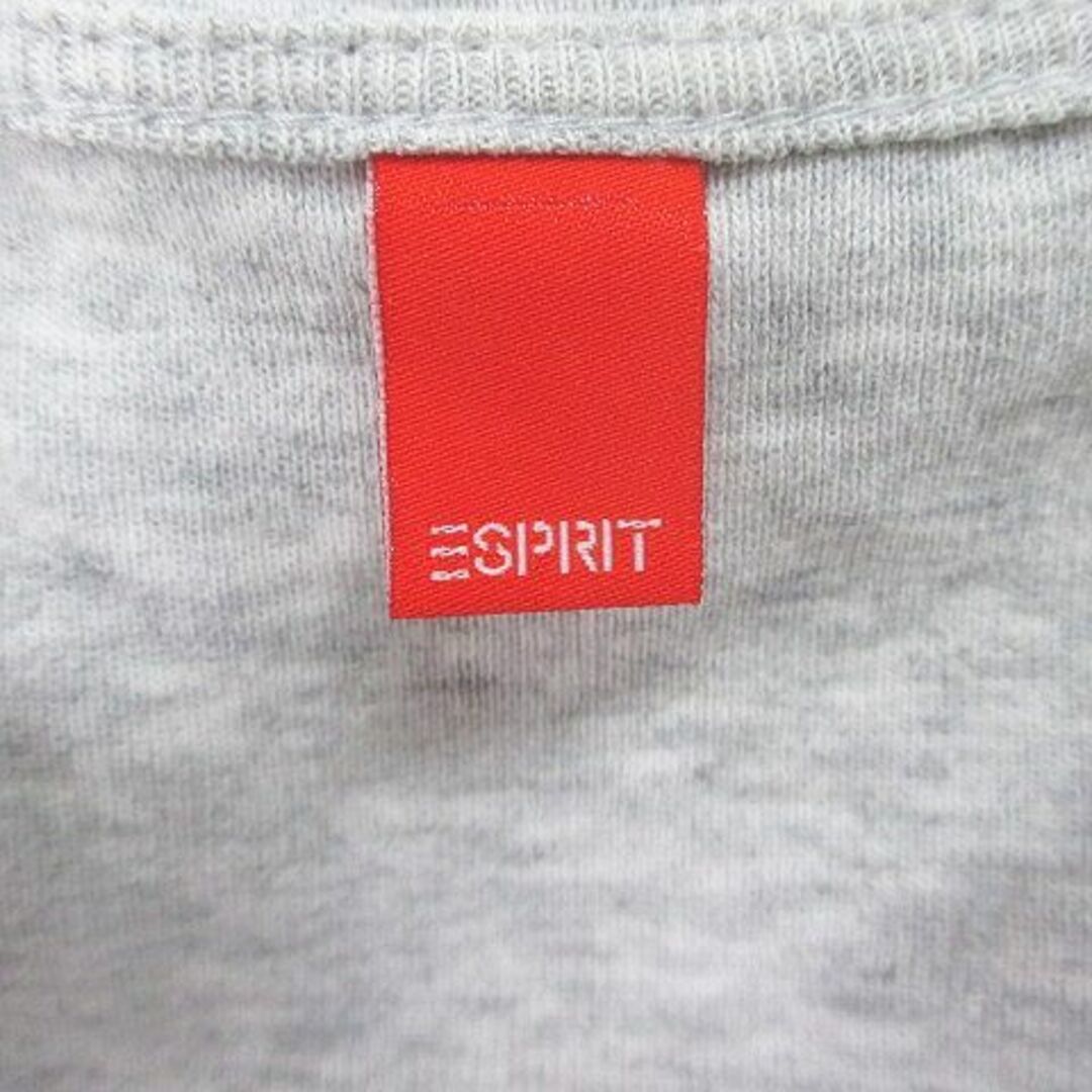 Esprit(エスプリ)のESPRIT 七分袖 カットソー 灰系 グレー Vネック 柄 綿 コットン レディースのトップス(その他)の商品写真
