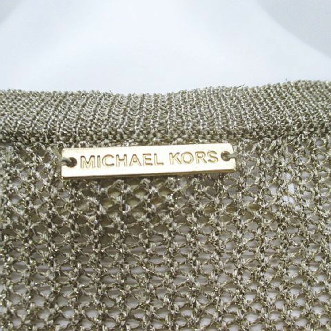 Michael Kors(マイケルコース)の MICHAEL KORS 半袖 シースルー ニット XXS ゴールド系 レディースのトップス(カットソー(半袖/袖なし))の商品写真