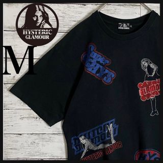 ヒステリックグラマー(HYSTERIC GLAMOUR)の【希少モデル】ヒステリックグラマー ロゴ満載 豪華刺繍 Tシャツ 即完売モデル(Tシャツ/カットソー(半袖/袖なし))