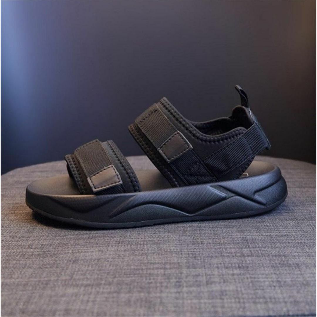 24cm 黒 ブラック サンダル　レディース 厚底サンダル　スポーツサンダル レディースの靴/シューズ(サンダル)の商品写真