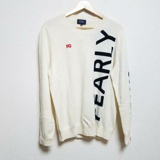 パーリーゲイツ(PEARLY GATES)のPEARLY GATES(パーリーゲイツ) 長袖セーター サイズ5 XL メンズ - 白×黒×レッド クルーネック(ニット/セーター)