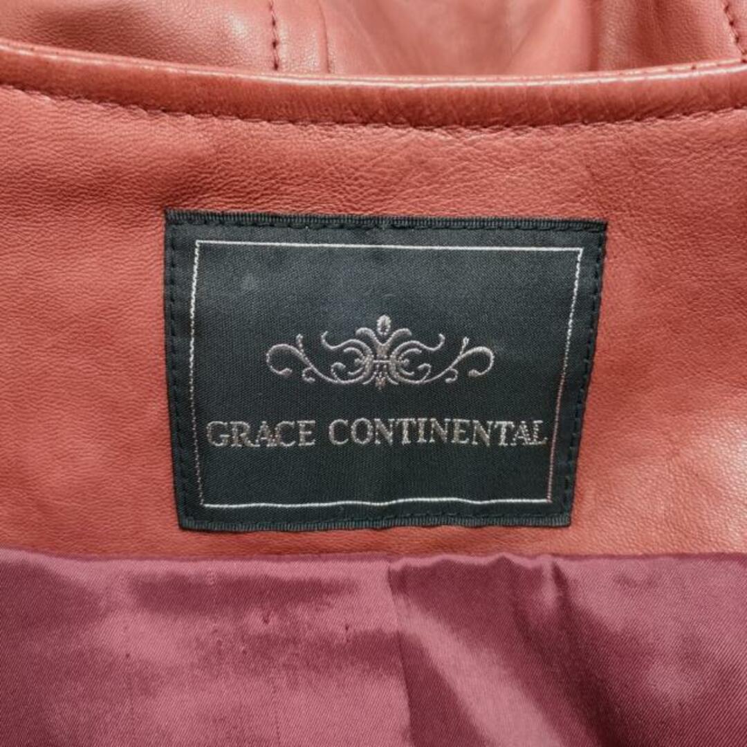 GRACE CONTINENTAL(グレースコンチネンタル)のGRACE CONTINENTAL(グレースコンチネンタル) ブルゾン サイズ36 S レディース - レッド 長袖/レザー/ジップアップ/春/秋 レディースのジャケット/アウター(ブルゾン)の商品写真