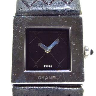 シャネル(CHANEL)のCHANEL(シャネル) 腕時計 マトラッセ H0116 レディース 革ベルト 黒(腕時計)