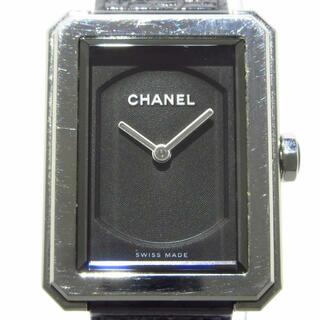 シャネル(CHANEL)のCHANEL(シャネル) 腕時計 ボーイフレンドツイード H5317 レディース 黒(腕時計)