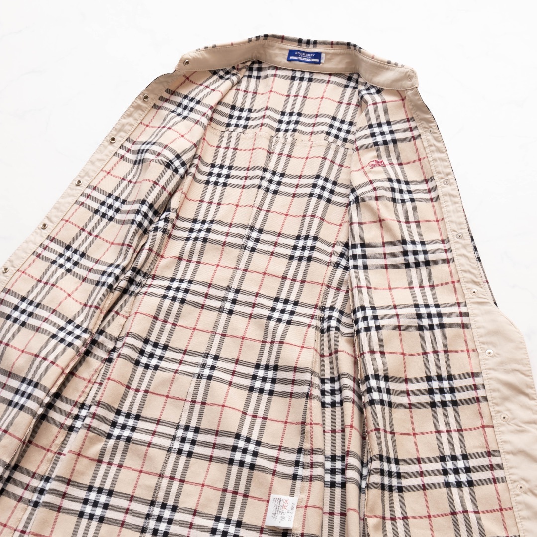 BURBERRY BLUE LABEL(バーバリーブルーレーベル)の【BURBERRY BLUE LABEL】シャツワンピース　ノバチェック　38 レディースのワンピース(ひざ丈ワンピース)の商品写真