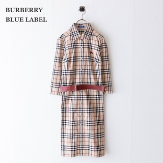 BURBERRY BLUE LABEL - 【BURBERRY BLUE LABEL】シャツワンピース　ノバチェック　38