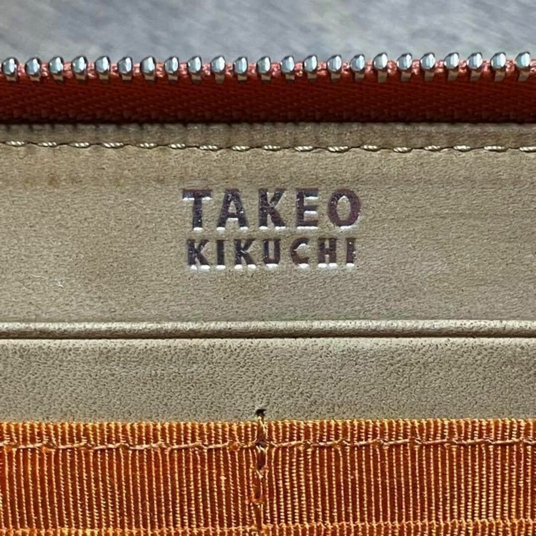 TAKEO KIKUCHI(タケオキクチ)のTAKEO KIKUCHI タケオキクチ 長財布 オレンジ色 USED メンズのファッション小物(長財布)の商品写真