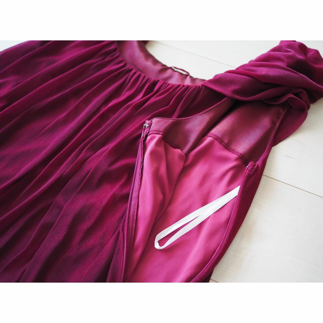 12Twelve Agenda(トゥエルブアジェンダ)の【美品・4wayに使える】ワインレッドカラーのおよばれドレス レディースのフォーマル/ドレス(ミディアムドレス)の商品写真