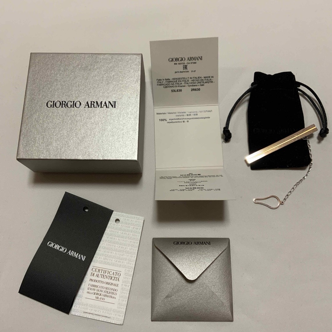 Giorgio Armani(ジョルジオアルマーニ)のGIORGIO  ARMANI  ネクタイピン  新品　タグ付　ギフトケース付き メンズのファッション小物(ネクタイピン)の商品写真