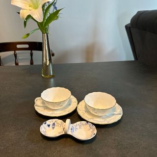 Noritake - ノリタケ　ボーンチャイナ　ティーカップ＆ソーサー2客　おまけ付き