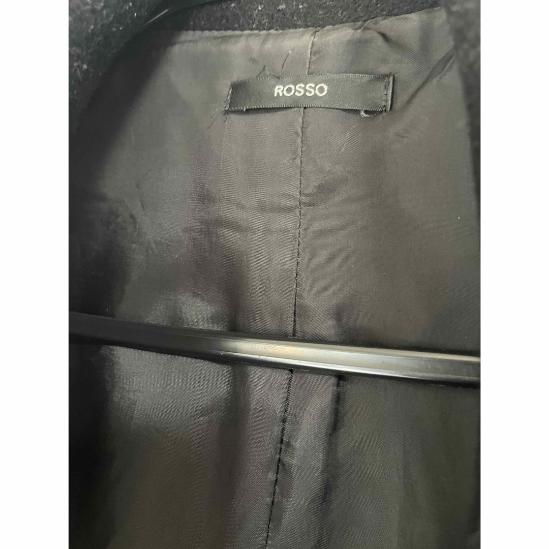 URBAN RESEARCH ROSSO(アーバンリサーチロッソ)のウールコート コート ジャケット ROSSO レディース 黒 レディースのジャケット/アウター(ロングコート)の商品写真