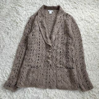 マックスマーラ(Max Mara)の【美品・最高級】マックスマーラ　カシミヤ混 レース ニット カーディガン　白タグ(カーディガン)