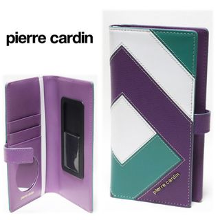 ピエールカルダン(pierre cardin)の《ピエールカルダン》新品 ポケット・ミラー付き 手帳型レザースマホケース(モバイルケース/カバー)