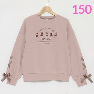 メゾピアノジュニア(mezzo piano junior)のメゾピアノジュニア  プチフール刺しゅうトレーナー　150(Tシャツ/カットソー)