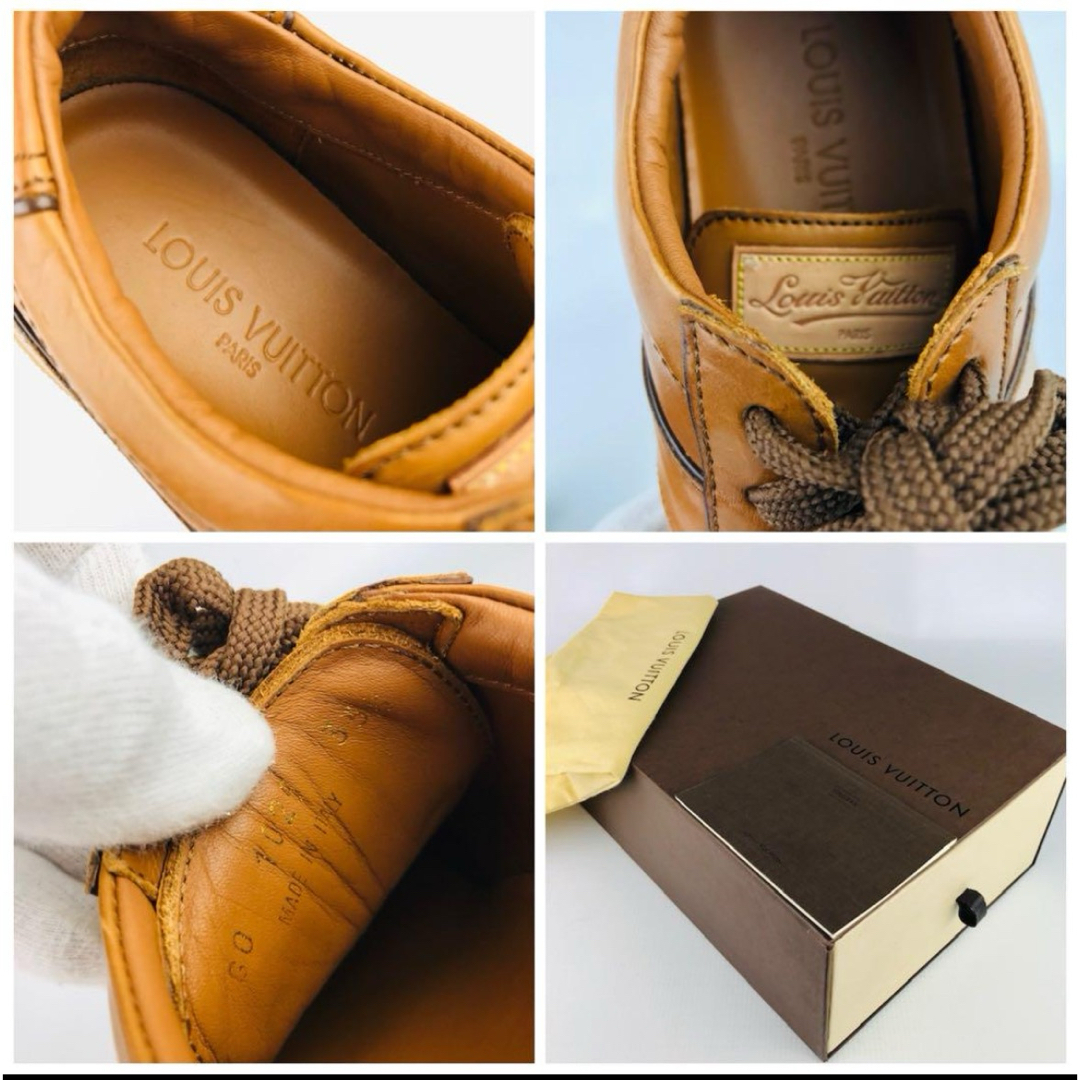 LOUIS VUITTON(ルイヴィトン)の美品★ルイヴィトン・レザー アイコンロゴ刻印 パッチ スニーカー(351/2) レディースの靴/シューズ(スニーカー)の商品写真
