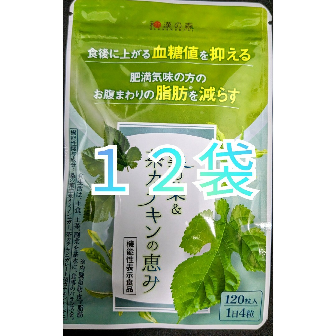 和漢の森 桑の葉アンド茶カテキンの恵み 120粒入り 12袋 和漢の森 桑の葉アンド茶カテキンの恵み 120粒入り 12袋