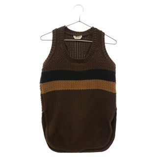 FENDI フェンディ Knit Vest ボーダーニットベスト レディース ブラウン FZX500