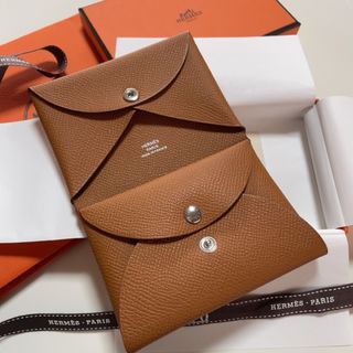 エルメス(Hermes)の新品未使用 エルメス カルヴィデュオ コンパクト ゴールド ヴォーエプソン(折り財布)