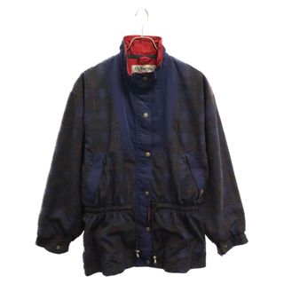 VINTAGE ヴィンテージ 90S tourney GORE-TEX nylon jacket チェック柄切り替え ウエストコードデザイン ゴアテックス ナイロンジャケット ネイビー(ナイロンジャケット)