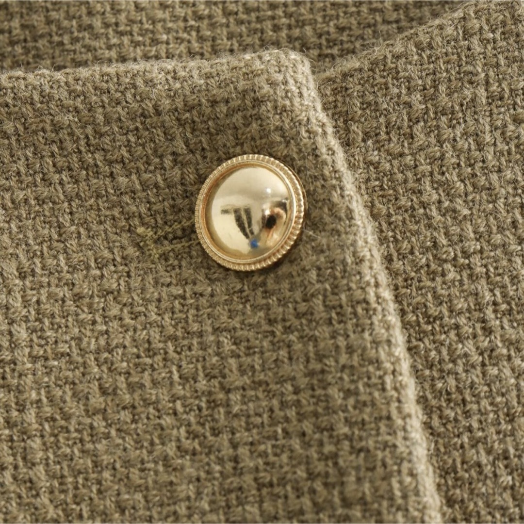 zara　クロップドジャケット　フラップ　H&M　カーディガン　epine 緑 レディースのジャケット/アウター(ノーカラージャケット)の商品写真