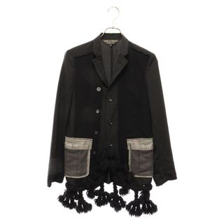 COMME des GARCONS HOMME PLUS - COMME des GARCONS HOMME PLUS コムデギャルソンオムプリュス ニット切替 シャツ ジャケット ブラック PE‐J034 AD2009 レディース