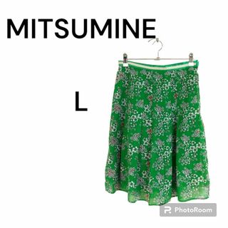 ミツミネ(Mitsumine)のミツミネ　スカート　花柄　カジュアル　お出かけ　大きめ　春夏秋 個性的　レース(ひざ丈スカート)