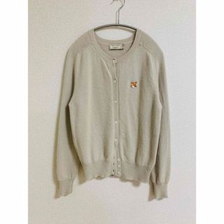 メゾンキツネ(MAISON KITSUNE')のメゾンキツネ　カーディガン　ベージュ　アンゴラ(カーディガン)