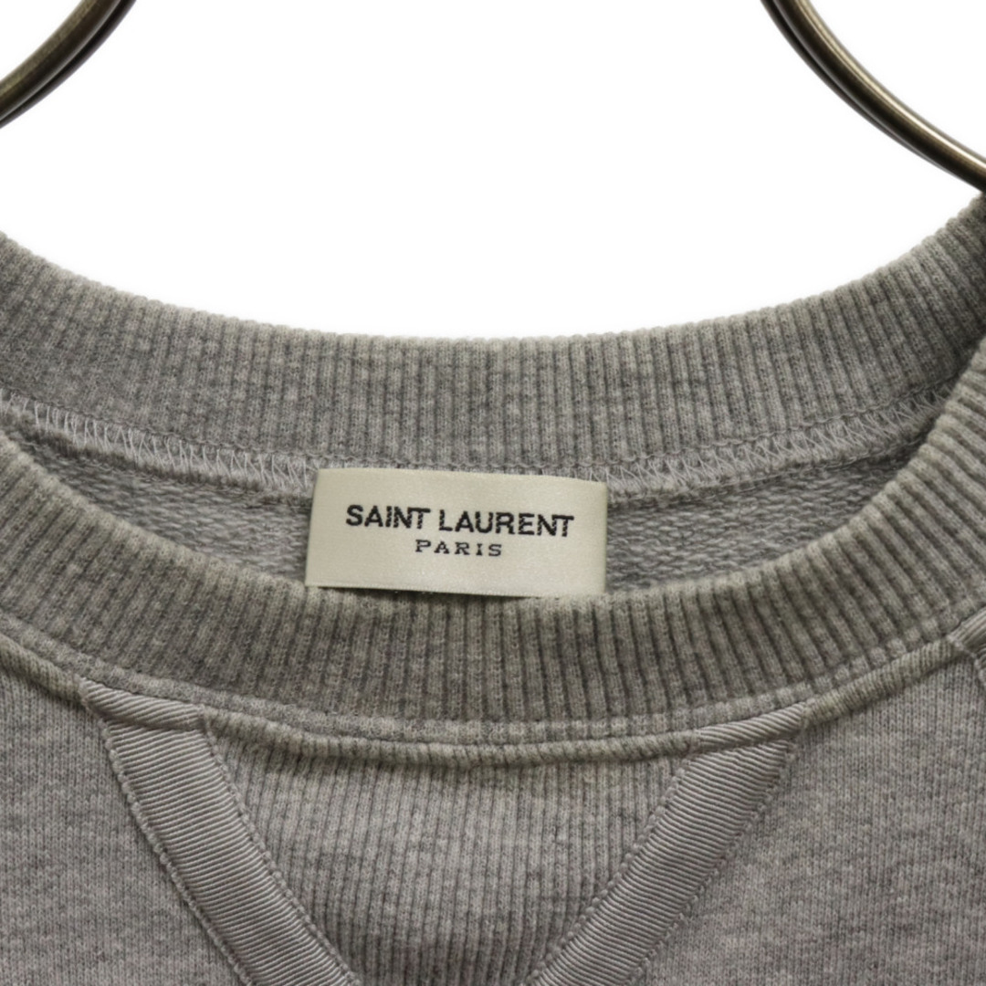 Saint Laurent(サンローラン)のSAINT LAURENT PARIS サンローランパリ カットオフノースリーブ スウェットシャツ 314686 Y1LWJ グレー レディース レディースのトップス(Tシャツ(半袖/袖なし))の商品写真