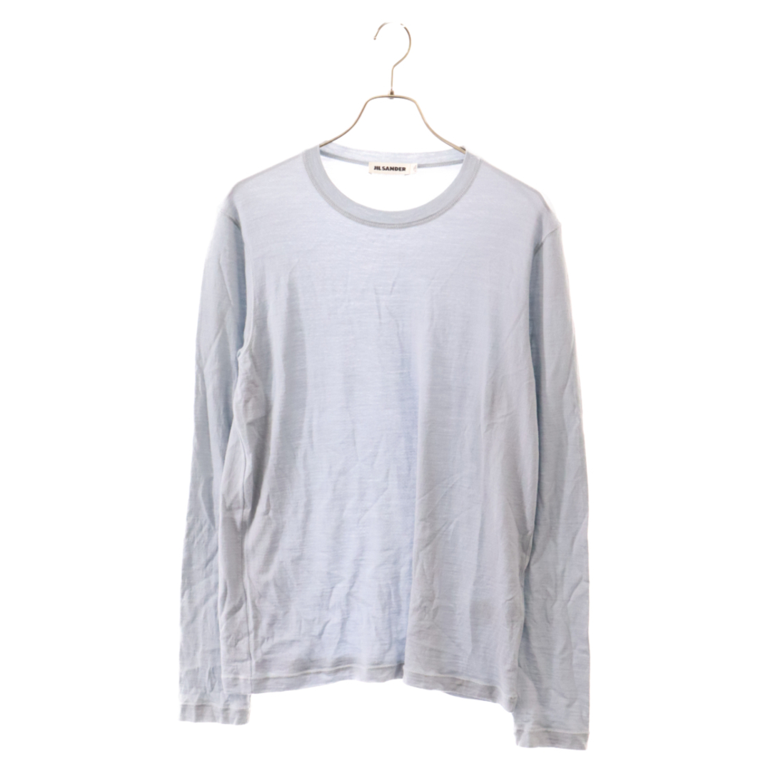 Jil Sander(ジルサンダー)のJIL SANDER ジルサンダー Seethrough Design Business Longsleeve Tshirt 長袖クルーネックニットTシャツ JSUO751010 MOY20058 ライトブルー メンズのトップス(ニット/セーター)の商品写真