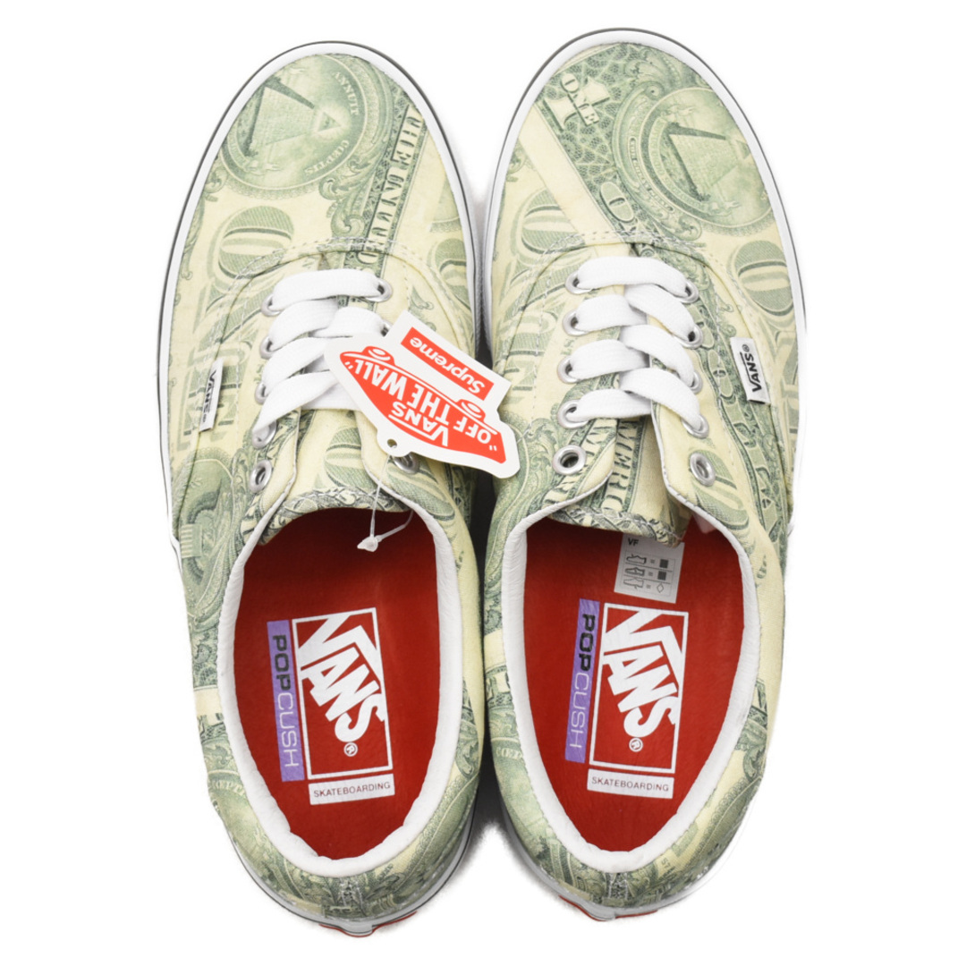 Supreme(シュプリーム)のSUPREME シュプリーム 23SS×VANS Skate Era Dollar Bill Green×バンズ スケート エラ ダラービルグリーン ローカットスニーカー シューズ VN0A5FC9GRN US7.5/25.5cm メンズの靴/シューズ(スニーカー)の商品写真