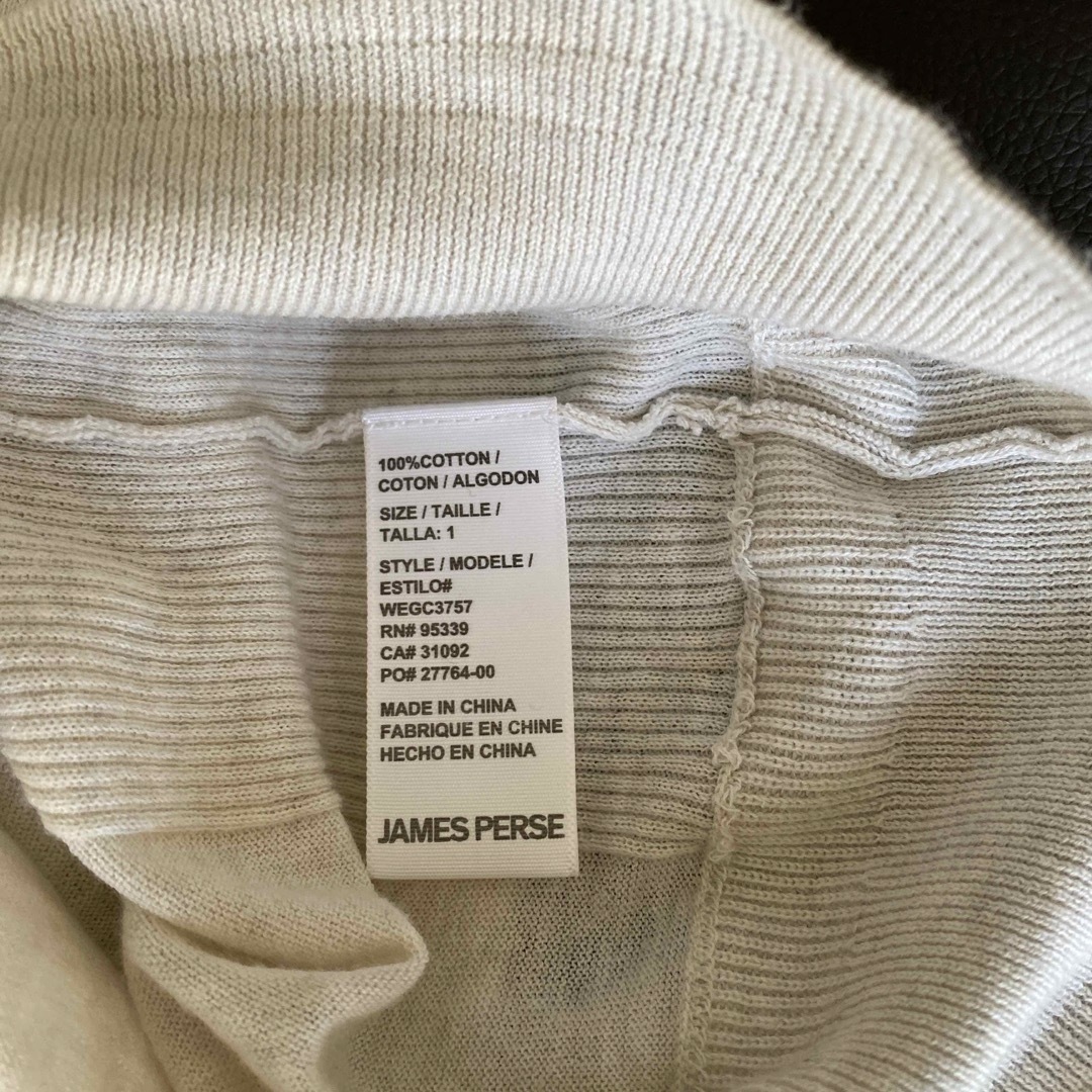 JAMES PERSE(ジェームスパース)のJames Peres size1 コットン　Vネック　ニット レディースのトップス(ニット/セーター)の商品写真