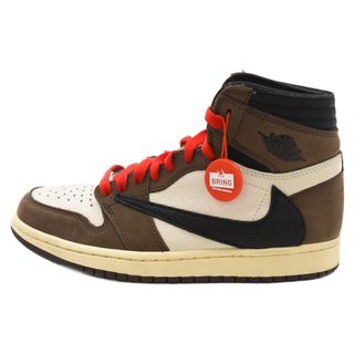 ナイキ(NIKE)のNIKE ナイキ ×TRAVIS SCOTT AIR JORDAN 1 HIGH OG TS SP CD4487-100 トラヴィススコット エアジョーダン1 ハイカットスニーカー ブラウン US5.5/24cm(スニーカー)