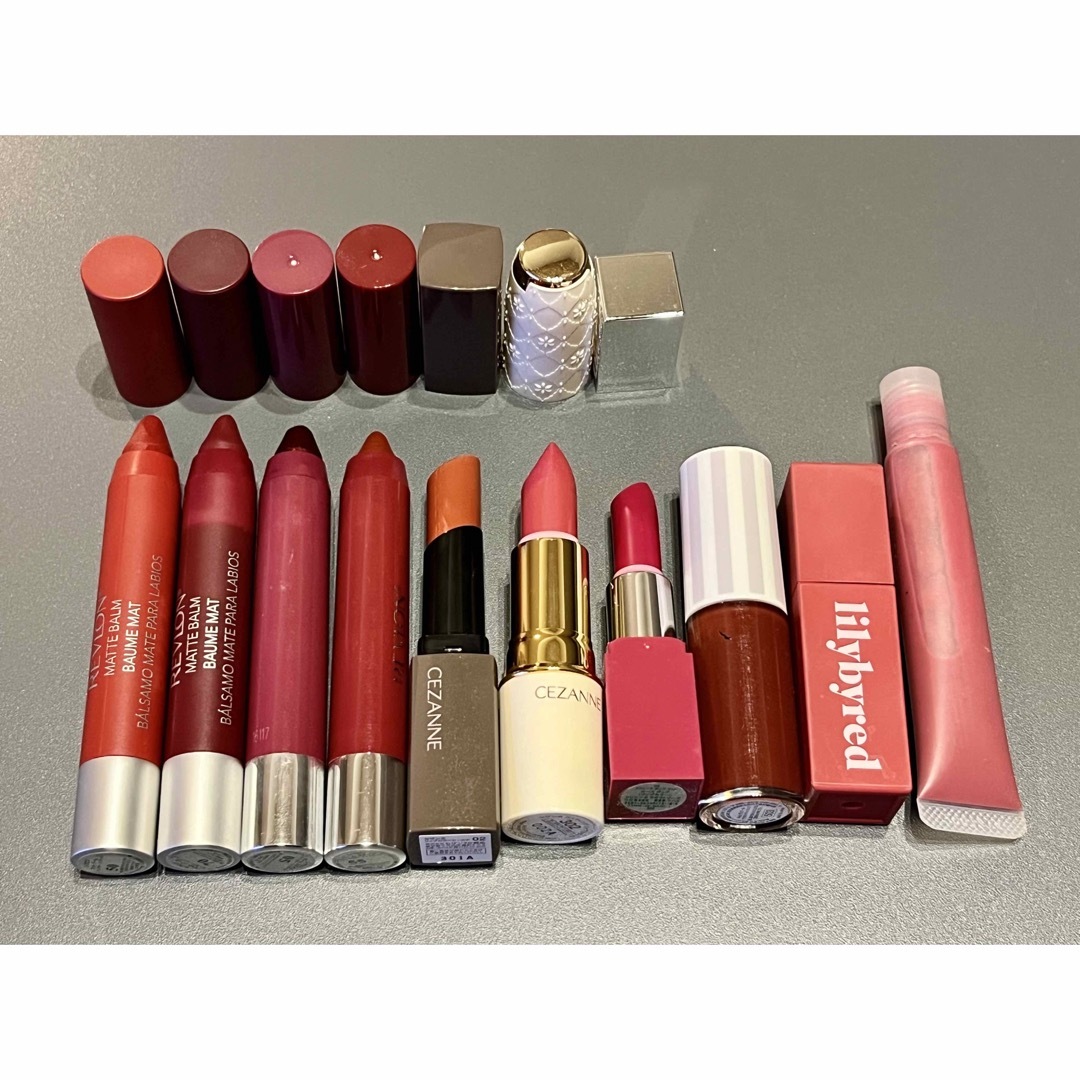 REVLON(レブロン)の【売り切れ御免】口紅まとめ売り レブロン 無印良品 CLINIQUE セザンヌ コスメ/美容のベースメイク/化粧品(口紅)の商品写真